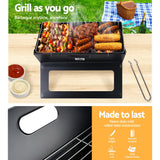 Grillz BBQ Grill Charcoal Smoker Foldable - Top-Down View
