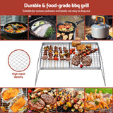 Grillz Portable BBQ Grill Charcoal Smoker Foldable Camping Outdoor - 45-Degree Angle