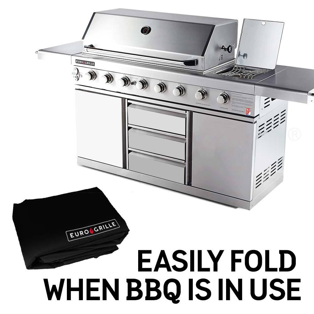 Black Cover for EuroGrille 8 Burner BBQ