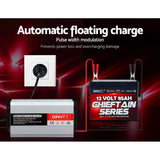 Giantz 12V 30A Car Battery Charger 30Amp ATV 4WD Boat Caravan - Close-Up Angle