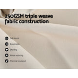 Artiss 2X Blockout Curtains Eyelet 180x213cm Beige