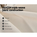 Artiss 2X Blockout Curtains Eyelet 300x230cm Beige
