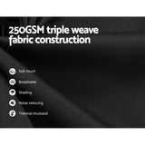 Artiss 2X Blockout Curtains Eyelet 300x230cm Black - 45-Degree Angle