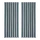 Artiss 2X Blockout Curtains Eyelet 300x230cm Grey