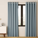 Artiss 2X Blockout Curtains Eyelet 300x230cm Grey - Low Angle