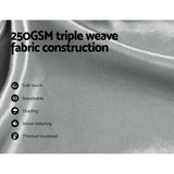 Artiss 2X Blockout Curtains Eyelet 300x230cm Grey Shine - 45-Degree Angle