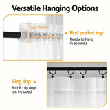 Artiss Blockout Curtains 2X 132x213cm Light Filtering Window Drapes Rod Pocket - Close-Up Angle