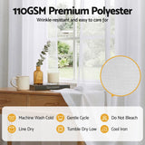 Artiss Blockout Curtains 2X 132x213cm Light Filtering Window Drapes Rod Pocket - Low Angle