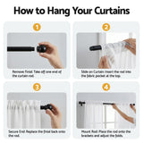 Artiss Blockout Curtains 2X 132x213cm Light Filtering Window Drapes Rod Pocket - Extra Image