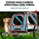 TAG-ALONG Pet & Cargo Bike Trailer, Bicycle Pet & Cargo Trailer, Cargo Carrier, Blue - Front View