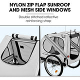 TAG-ALONG Pet & Cargo Bike Trailer, Bicycle Pet & Cargo Trailer, Cargo Carrier, Grey