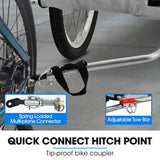 TAG-ALONG Pet & Cargo Bike Trailer, Bicycle Pet & Cargo Trailer, Cargo Carrier, Grey - 45-Degree Angle