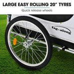 TAG-ALONG Pet & Cargo Bike Trailer, Bicycle Pet & Cargo Trailer, Cargo Carrier, Grey