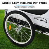 TAG-ALONG Pet & Cargo Bike Trailer, Bicycle Pet & Cargo Trailer, Cargo Carrier, Grey - Top-Down View