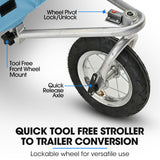 TAG-ALONG Pet & Cargo Jogger Bike Trailer, Pull Behind Bicycle Trailer Carrier Stroller, Blue - Extra Image