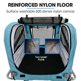TAG-ALONG Pet & Cargo Jogger Bike Trailer, Pull Behind Bicycle Trailer Carrier Stroller, Blue - Side View