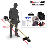 Baumr-AG 65CC Brushcutter Whipper Snipper Trimmer Brush Cutter Multi Pole Tool - Rear View