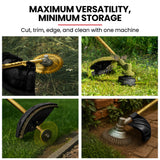 Baumr-AG 65CC Brushcutter Whipper Snipper Trimmer Brush Cutter Multi Pole Tool - Close-Up Angle