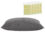 Artiss 3 in 1 Bean Bag Chair with Filler Convertible Bean Bag for Adults, Corduroy DIY Stuffed Bean Bag Sofa Washable for Living Room Bedroom, Grey - Side View
