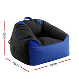 Artiss Gaming Bean Bag Chair Cover (No Filler) for Adults Teens Kids Splash-Proof Floor Gaming Chair Cover with Side Pockets, Headphone Hanger, Cup Holder, Bean Bag Cover Only - Front View