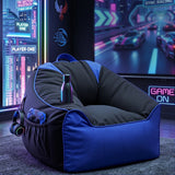 Artiss Gaming Bean Bag Chair Cover (No Filler) for Adults Teens Kids Splash-Proof Floor Gaming Chair Cover with Side Pockets, Headphone Hanger, Cup Holder, Bean Bag Cover Only - Extra Image