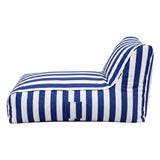 Artiss Outdoor Bean Bag Chair Cover (No Filler) Splash-Proof Beanbag Lounge Sofacover Stuffed Animal Storage Bean Bag Cover for Patio Poolside Relaxing, Blue - Side View