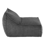 Artiss Bean Bag Chair Cover (No Filler) Soft Corduroy Stuffed Animal Storage Bean Bag Cover for Adults, Washable Lazy Sofa Cover for Living Room Bedroom, Grey - Side View