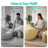 Artiss 15lbs (6.6KG) Bean Bag Filler Shredded Memory Foam Filling High Density Soft Pillow Stuffing for Bean Bag Chair, Couch Cushion, Dog Bed, Stuffed Animals and Arts Crafts - Extra Image