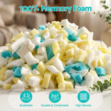 Artiss 20lbs (8.8KG) Bean Bag Filler Shredded Memory Foam Filling High Density Soft Pillow Stuffing for Bean Bag Chair, Couch Cushion, Dog Bed, Stuffed Animals and Arts Crafts - Top-Down View