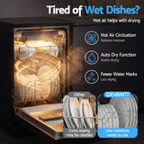Devanti 10 Place Settings Freestanding Dishwasher Black - Rear View