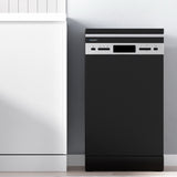 Devanti 10 Place Settings Freestanding Dishwasher Black - Close-Up Angle