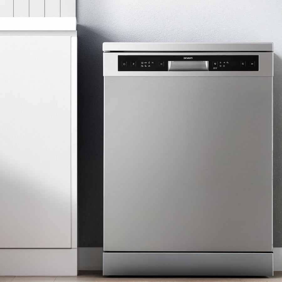 Devanti 60cm 14 Place Settings Freestanding Dishwasher Silver, image 7