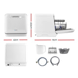 Devanti 3 Place Settings Benchtop Dishwasher - Front View