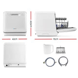 Devanti 3 Place Settings Benchtop Dishwasher - Front View