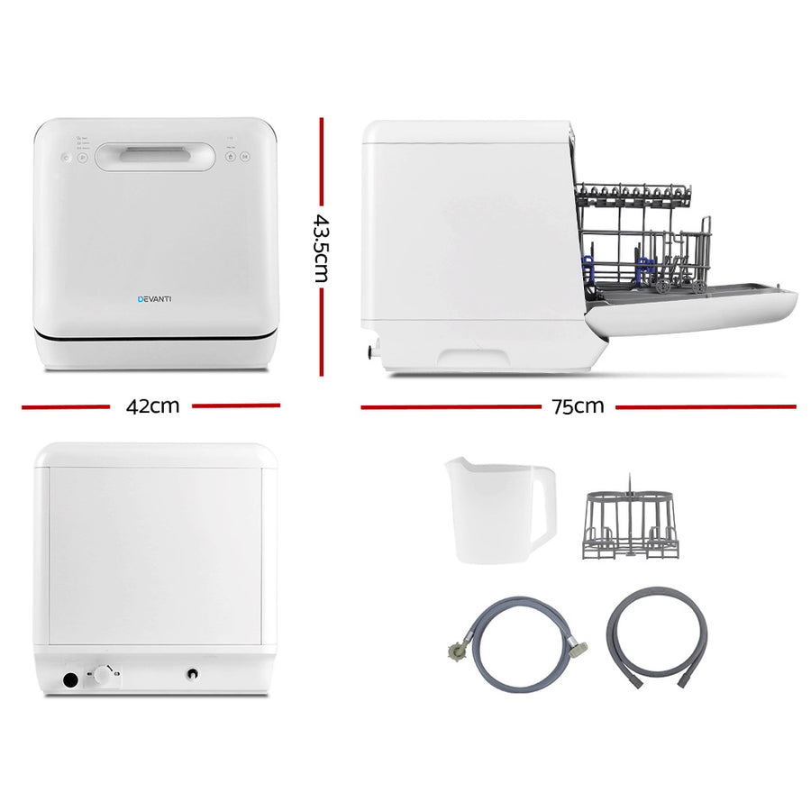 Devanti 3 Place Settings Benchtop Dishwasher, image 2