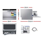 Devanti 6 Place Settings Benchtop Dishwasher Sliver