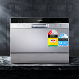 Devanti 6 Place Settings Benchtop Dishwasher Sliver