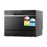 Devanti 6 Place Settings Benchtop Dishwasher Black - Side View