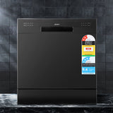 Devanti 8 Place Settings Benchtop Dishwasher Black - Low Angle