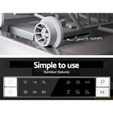 Devanti 8 Place Settings Benchtop Dishwasher Sliver - Rear View