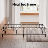 Artiss Bed Frame King Size Metal Grey MASON - 45-Degree Angle
