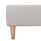 Artiss Bed Frame Double Size Beige ZORA - 45-Degree Angle