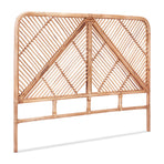 Artiss Bed Headboard Queen Bedhead Rattan - FRED Pine