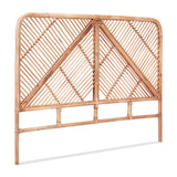 Artiss Bed Headboard Queen Bedhead Rattan - FRED Pine - Front View