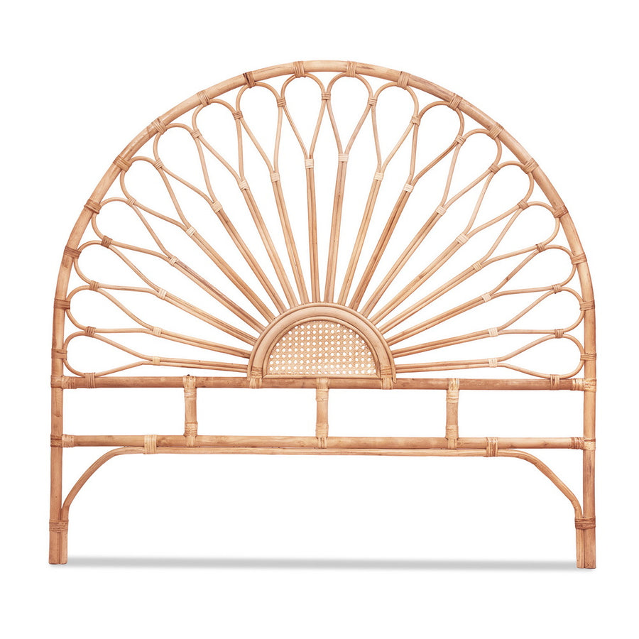 Artiss Bed Headboard Double Bedhead Rattan - MARI Pine