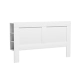 Artiss Bed Head Headboard King with Shelves - CABI White - Close-Up Angle