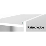 Artiss Bed Head Headboard King with Shelves - CABI White - Rear View