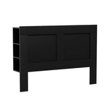 Artiss Bed Head Headboard Queen with Shelves - CABI Black - Rear View