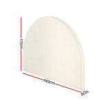 Artiss Bed Head Headboard Bed Frame Double Boucle - GREI White - Front View