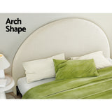 Artiss Bed Head Headboard Bed Frame King Boucle - GREI White